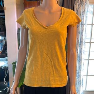 Yellow V-Neck Women's Top